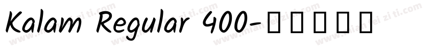 Kalam Regular 400字体转换